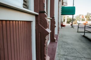 Details on the Alliance Bank facade, dating back to it's construction in 1890.