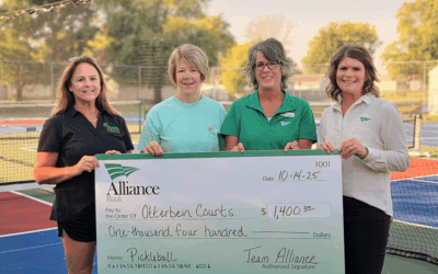 A Big Check and a Pickleball Win for Otterbein